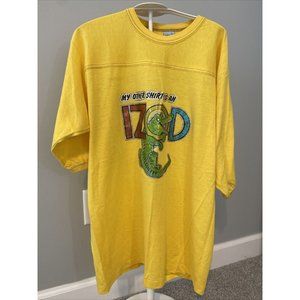 The Knits Size Large Vintage Tee Yellow My Other Shirt is an Izod short sleeve